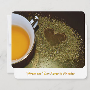 From One Tea Lover to Another – Teacup Heart Photo Card