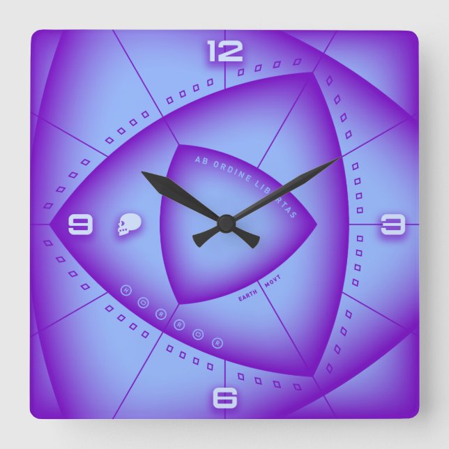 From Order Comes Freedom Square Wall Clock (Front)