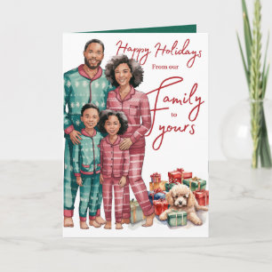 From Our Family To Yours   Black Christmas Card