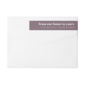 From our home to yours | Modern Minimal Purple Wrap Around Label (Back)