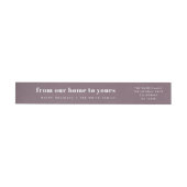 From our home to yours | Modern Minimal Purple Wrap Around Label (Individual)