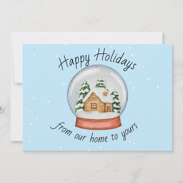 From Our Home to Yours Snowglobe Christmas Cards (Front)