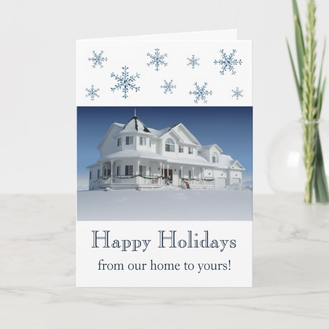 From our home to yours! (white) holiday card (Front)