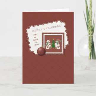 From Our House - Snowmen Family Holiday Card