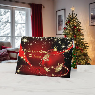 From Our House To Yours Merry Christmas Holiday Ca Card