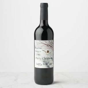 From Our House to Yours Merry Christmas New Year Wine Label