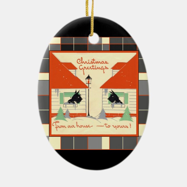 From Our House to Yours Scotty Dog Ornament (Back)