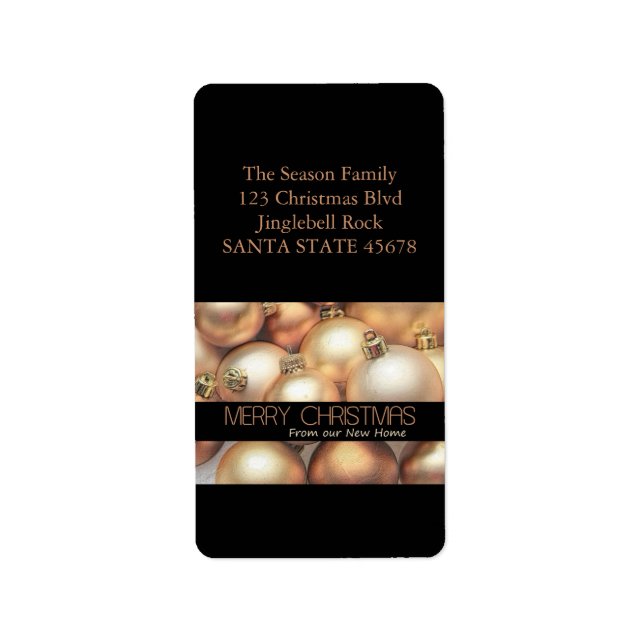 From our new Home golden ornaments Label (Front)