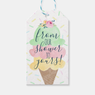 From Our Shower to Yours Ice Cream Shower Gift Tags