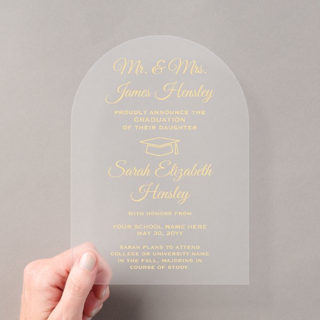 From Parents Elegant Gold Graduation Announcement (Insitu (Handheld))