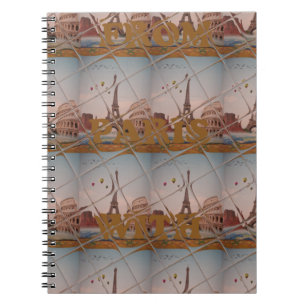 From Paris With Love blue sky colours Notebook