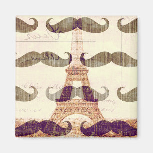 From Paris with moustache Magnet