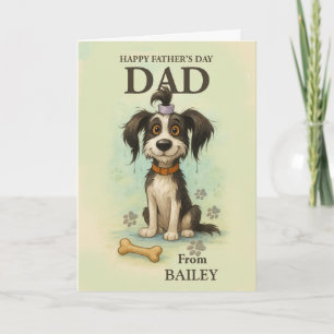 From Quirky Dog Funny Father's Day Custom Pup Name Card