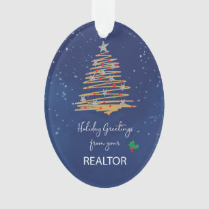 FROM Realtor Christmas Tree Customizable Name Ornament