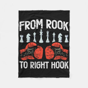 From Rook To Right Hook Chess Boxing Fusion Fleece Blanket