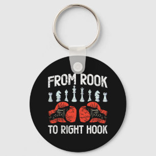 From Rook To Right Hook Chess Boxing Fusion  Keychain