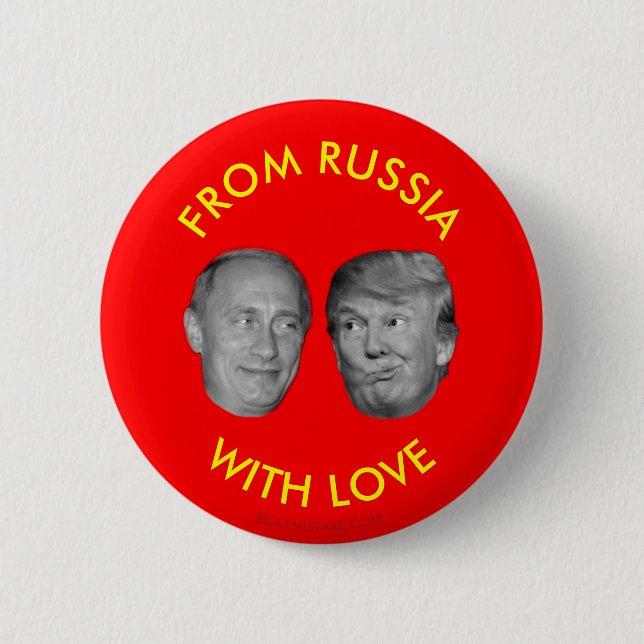 FROM RUSSIA WITH LOVE 2 INCH ROUND BUTTON (Front)