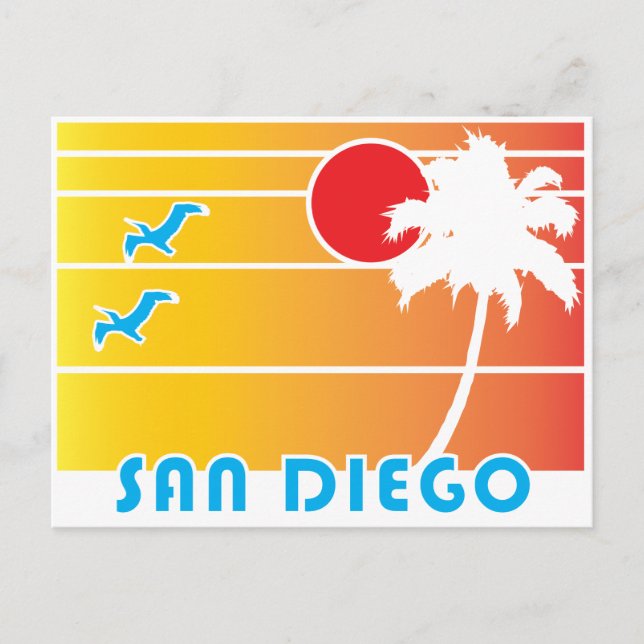 From San Diego California - Vintage Style Postcard (Front)