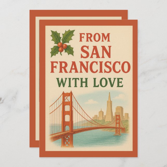 From San Francisco With Love Custom Christmas Card (Front/Back)