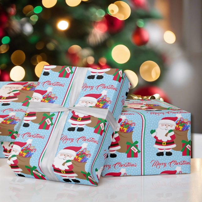 From Santa Claus Add Child's Name Christmas Wrapping Paper (Creator Uploaded)