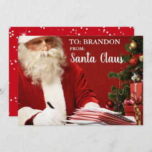 From Santa Claus ADD NAME Personalized S Holiday Card
