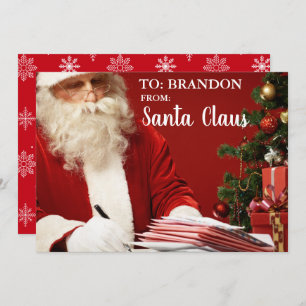 From Santa Claus ADD NAME Personalized SF Holiday Card