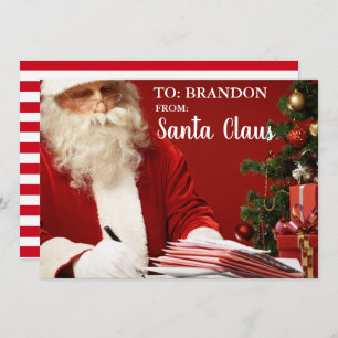From Santa Claus ADD NAME Personalized St Holiday Card