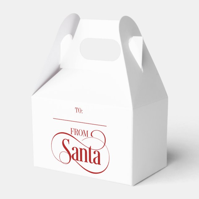From Santa Claus Christmas Holiday Favor Box (Front Side)