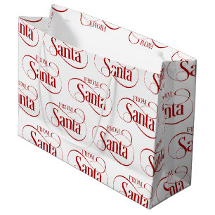 From Santa Claus Christmas Holiday Large Gift Bag