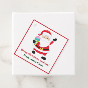 From Santa Claus Custom Kids Christmas Gift Favour Tags
