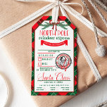 From Santa Claus Red & Green Tartan Christmas Gift Tags<br><div class="desc">New for 2022 Cute Red and Green Tartan North Pole From Santa Claus Reindeer Express Holiday Naughty or Nice Gift Tags. All the way From Santa's Workshop, Christmas Holiday Checked Twice Stamp Tags. You can add a custom name, or leave them blank to fill out the recipient's name at home....</div>