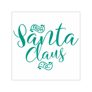 From Santa Claus   Stylish Brush Script Typography Self-inking Stamp