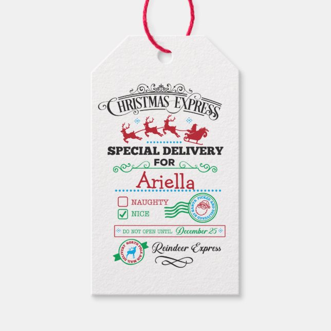 From Santa Gift Tag (Front)