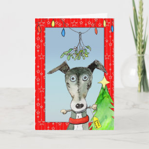 From Santa - Greyhound Christmas card (a514)