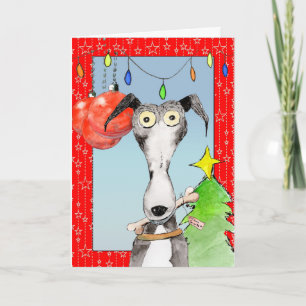 From Santa - Greyhound Christmas card (a517)