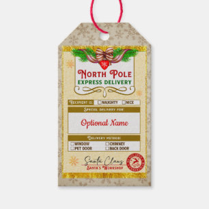 From Santa North Pole Express Naughty or Nice Gift Tags