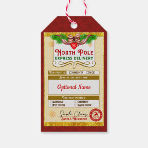 From Santa North Pole Express Naughty or Nice Gift Tags