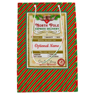 From Santa North Pole Express Naughty or Nice Medium Gift Bag