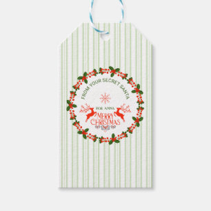 from santa stickers gift tags
