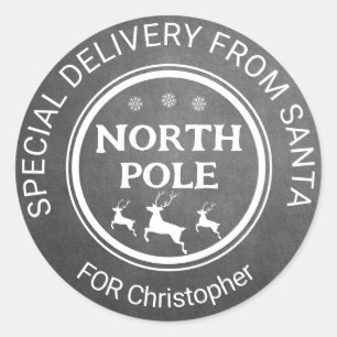 from santa stickers north pole