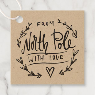 From Santa With Love North Pole Gift  Favour Tags