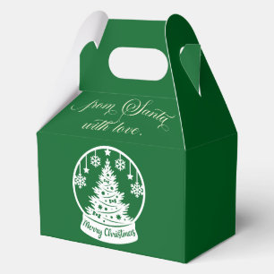 From Santa With Love Snow Globe Christmas Tree Favor Box