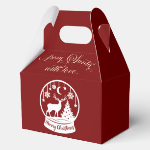 From Santa With Love Snow Globe Deer Favor Box