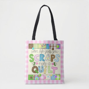 "From Scraps to Quilt" Personalized Tote Bag