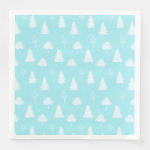 From Snow  Forest and Christmas-Teal Xmas Pattern Napkin