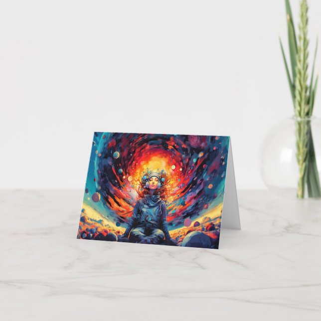 From Space & Beyond Illustration Birthday Card (Front)