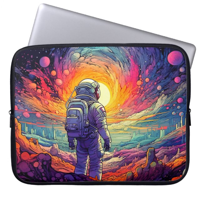 From Space & Beyond Illustration Laptop Sleeve (Front)