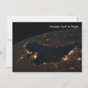 From Space Station Persian Gulf at Night, NASA  Card