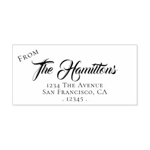 From Surname And Address personalized Rubber Stamp
