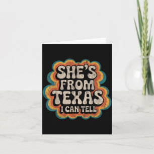 from Texas Can Tell Vintage Cowgirl Retro Country Card